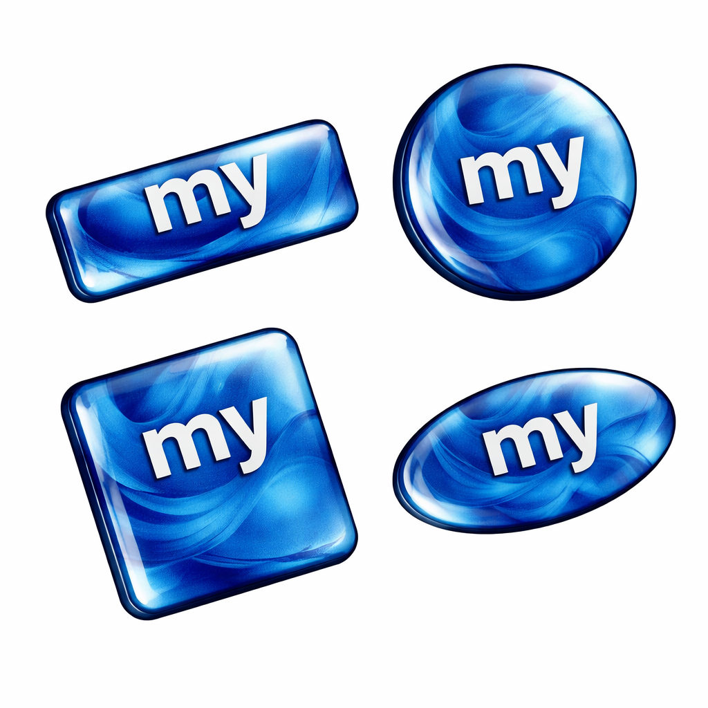 Metallic Domed Sticker