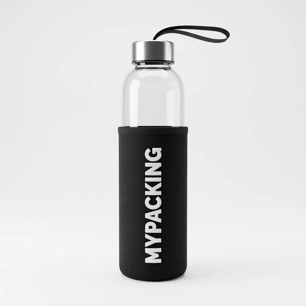 Glass Water Bottle with Sleeve